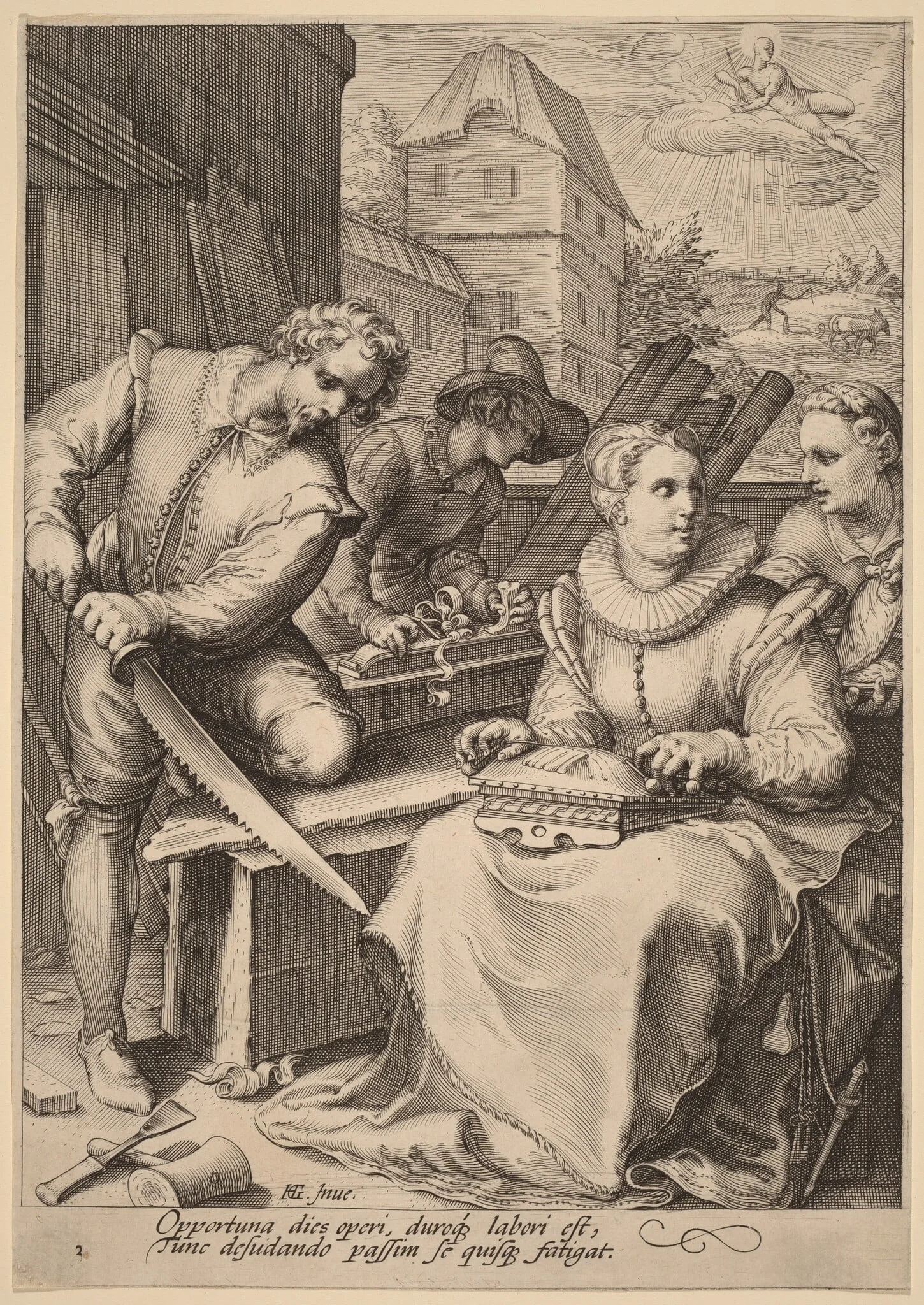 Midday, by Jan Pietersz Saenredam, ink, 1596