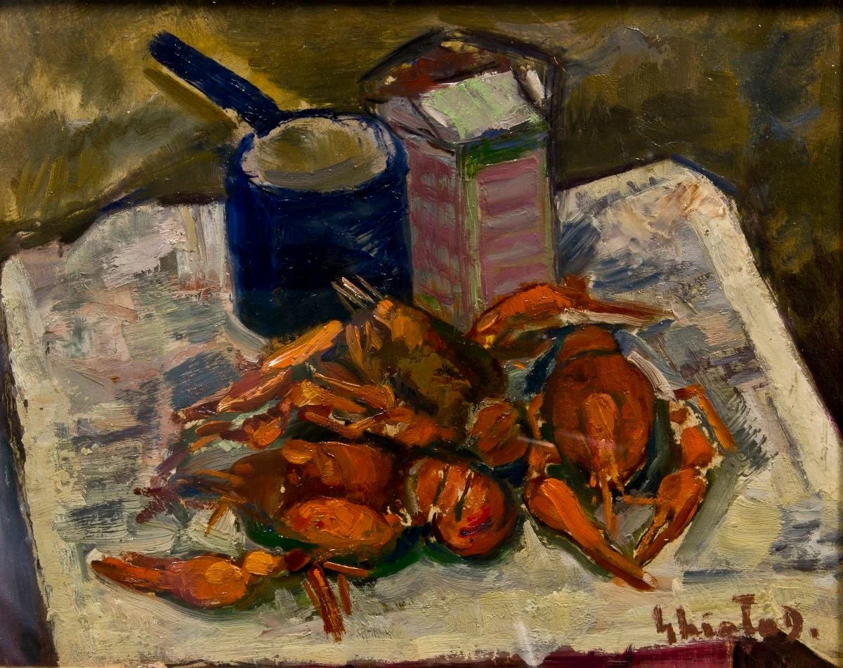 Natură statică cu raci, by Dumitru Ghiață, unspecified