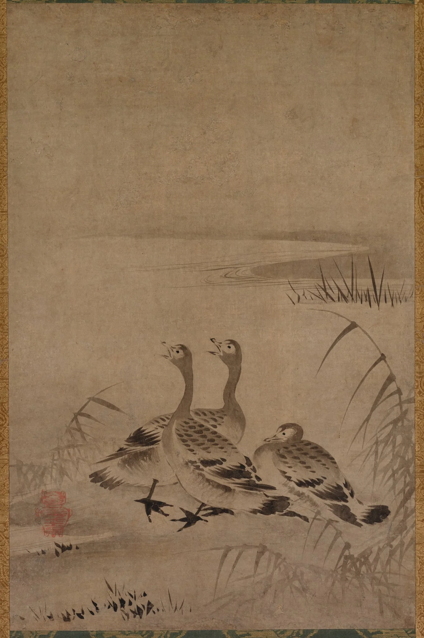 Wild Geese, by Chōkichi, unspecified, 1504