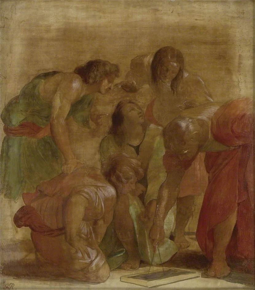 The Archimedes Group from 'The School of Athens', by George Richmond, oil, 1839