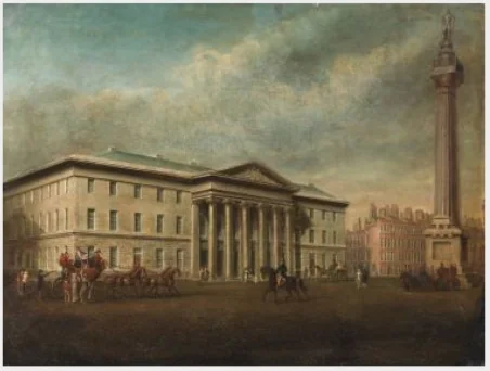 The General Post Office, Dublin, by Unknown, oil, 1814