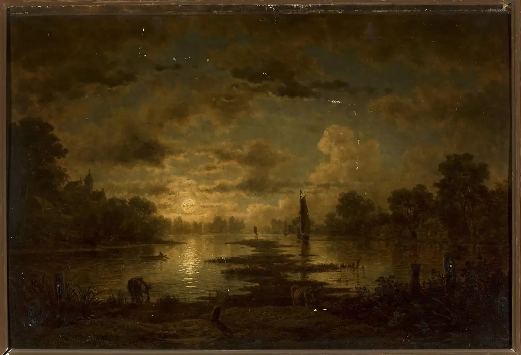 Moonlit night at the lake