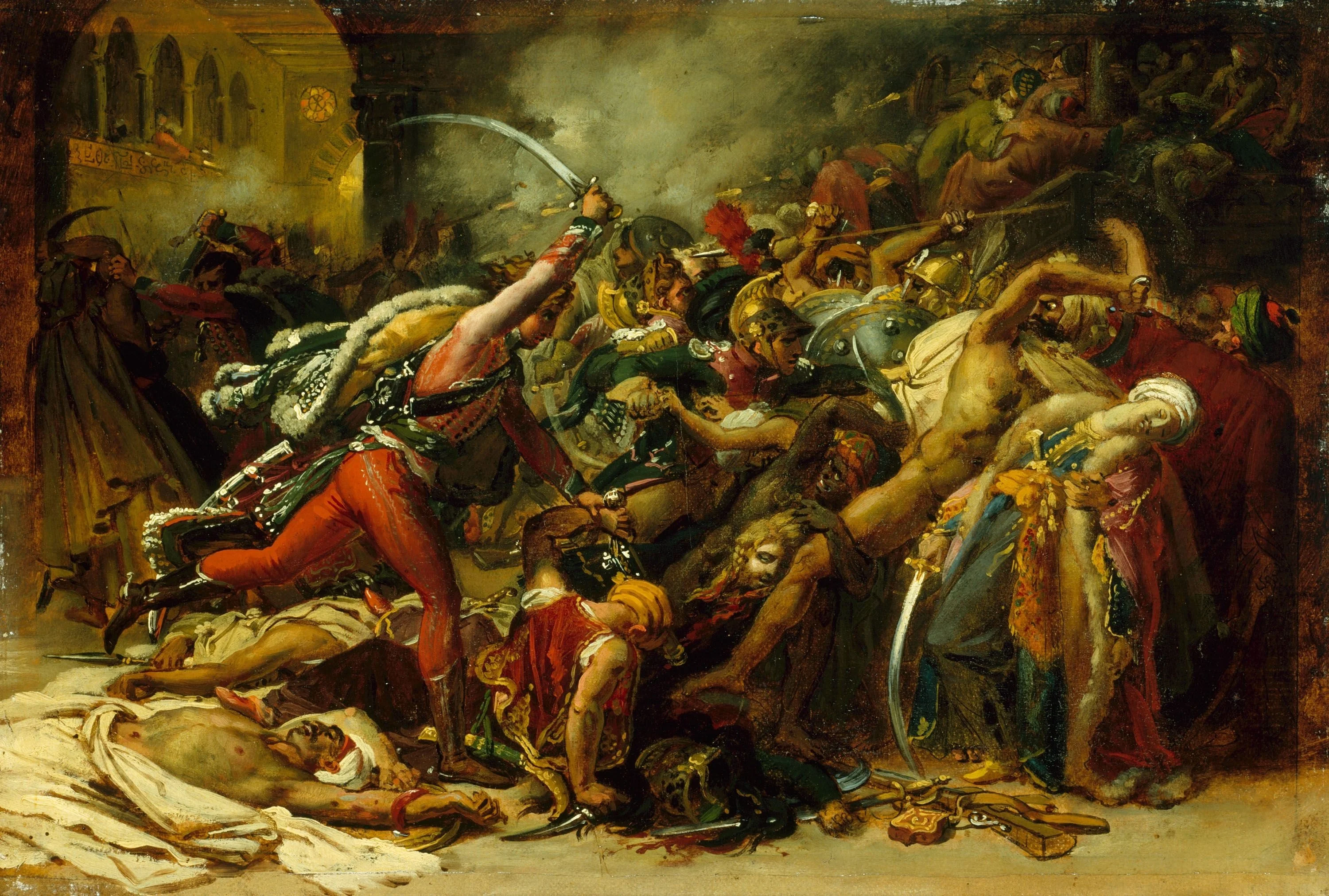 Sketch for The Revolt of Cairo, by Unknown, unspecified, 1850