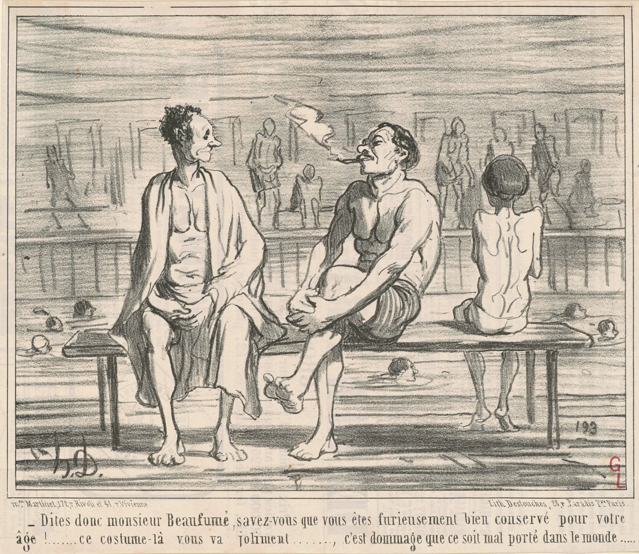 Dites donc, monsieur Beaufumé ..., by Honoré Daumier, ink, 1858
