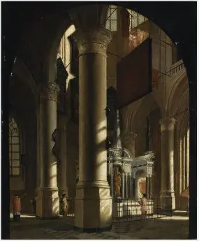 Interior of the Nieuwe Kerk in Delft with the Tomb of William the Silent