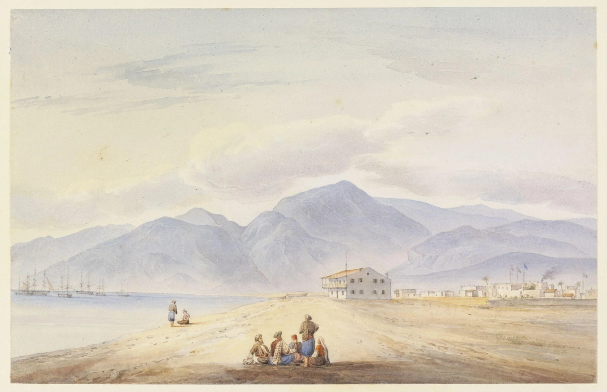 Alexandretta (Gulf of Iskanderoon), by Antonio or Anton Schranz, watercolor, 1837