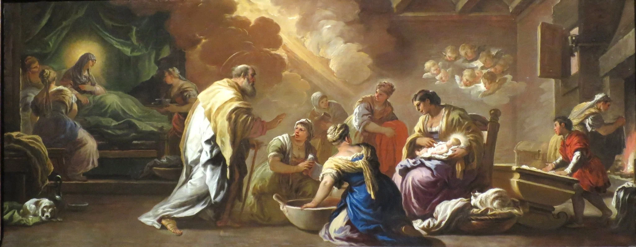 Birth of the Virgin, by Luca Giordano, unspecified, 1698