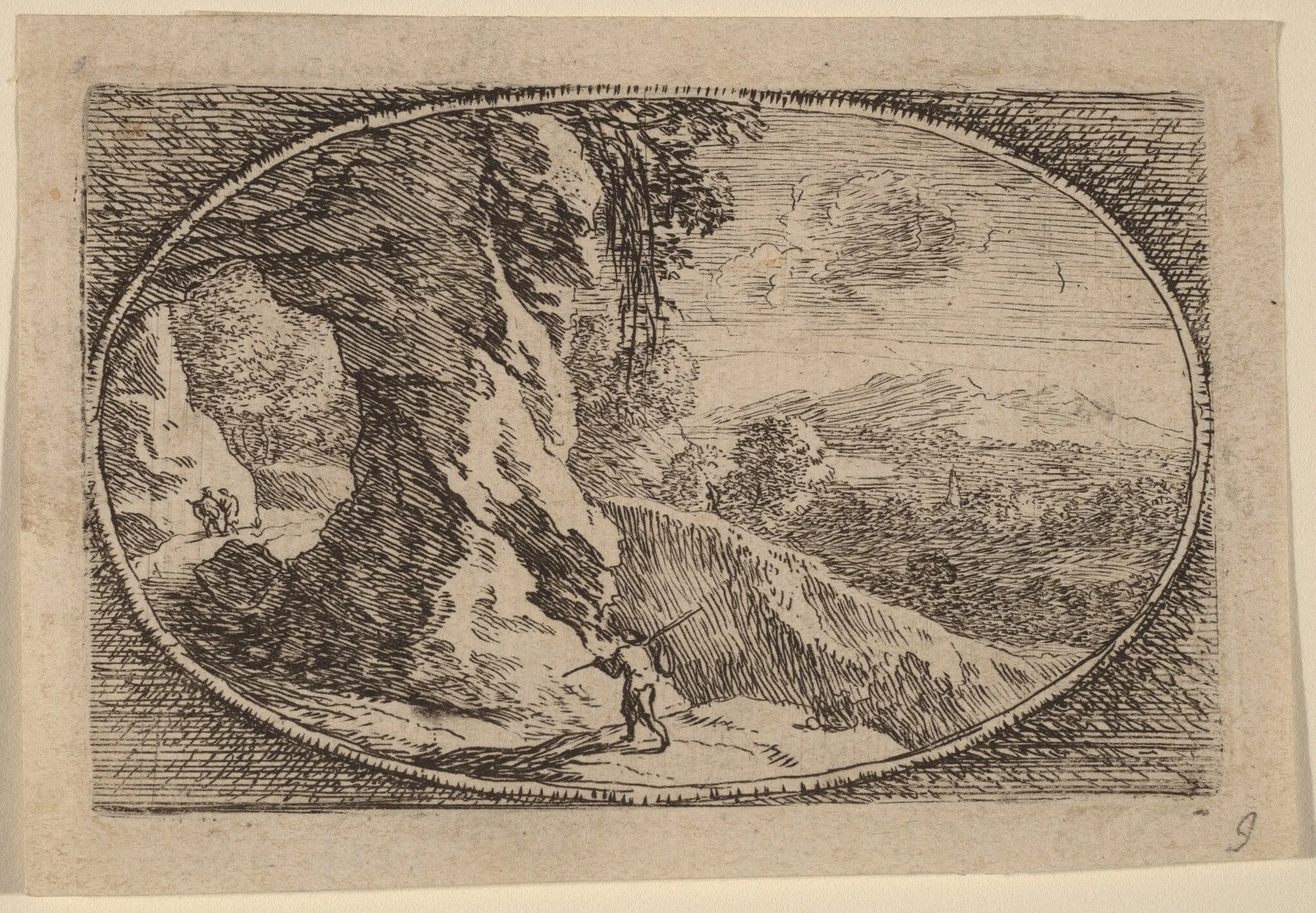 The Pierced Rock, by Herman van Swanevelt, ink, 1628