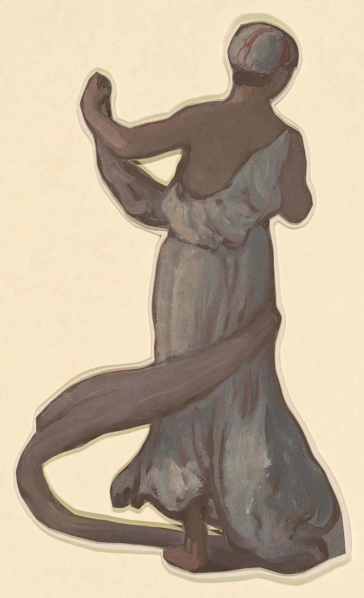 Study for "Greek Girls Bathing", by Elihu Vedder, oil, 1872