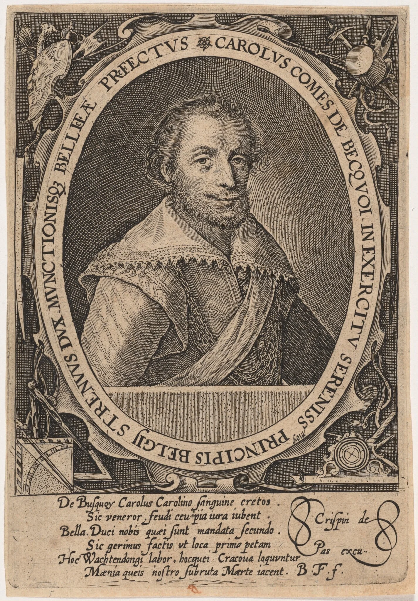 Charles de Bucquoy, by Crispijn van de Passe I, ink, 1601