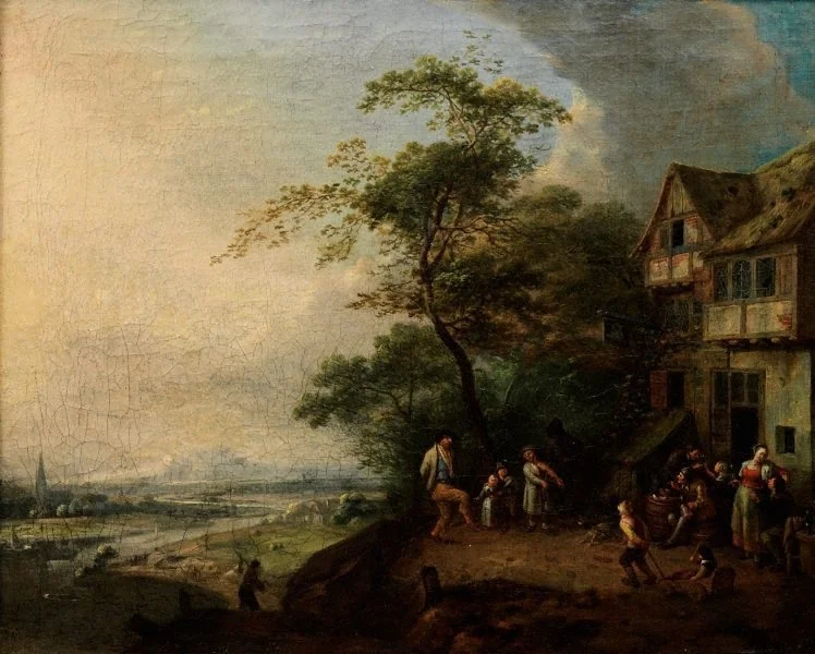 Scene before an inn