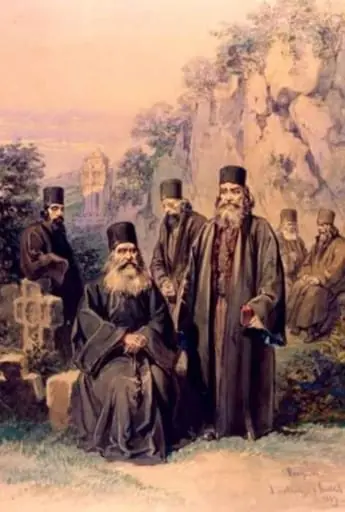 Călugări de la Mănăstirea Bistrița