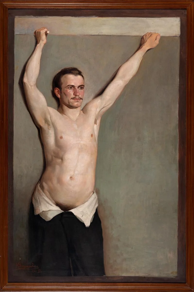 Male nude study, by Antoniadis K., 1901
