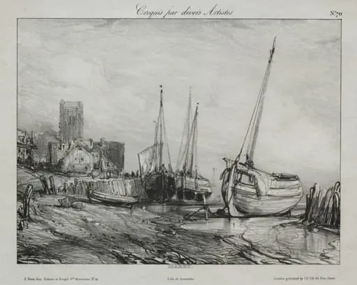 Fishing Boats along the Beach