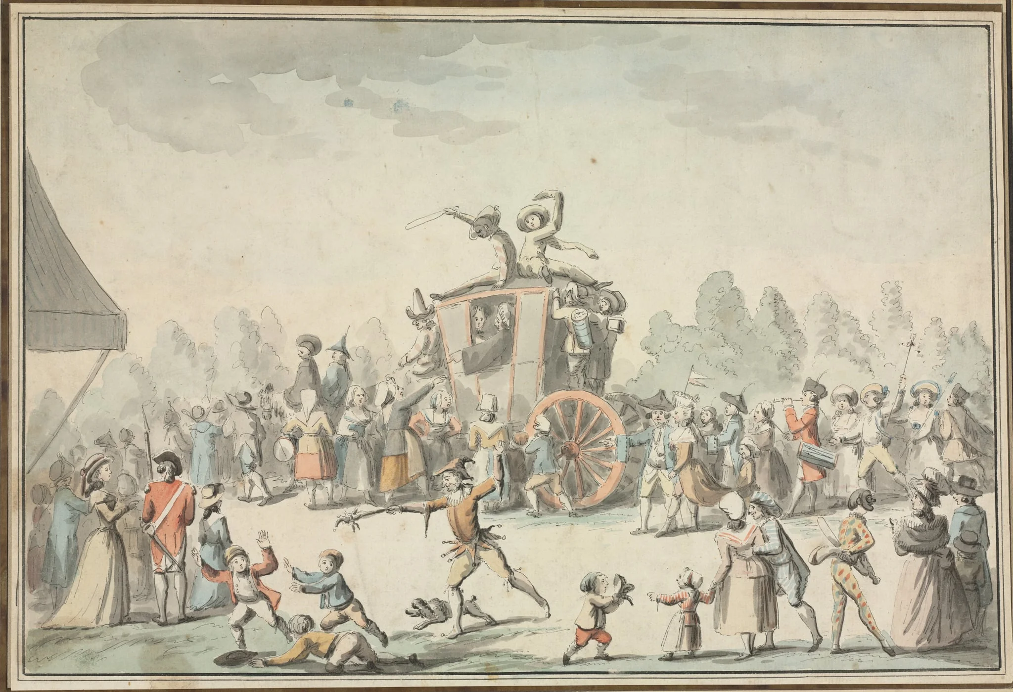 Scène de Carnaval, by Philibert-Louis Debucourt, 1803