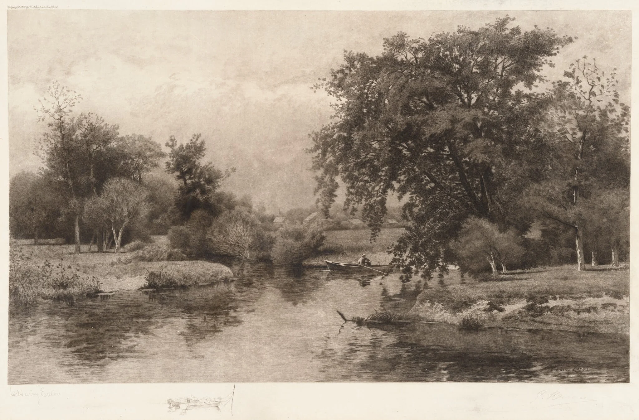 Untitled (Man Fishing on Lake)
