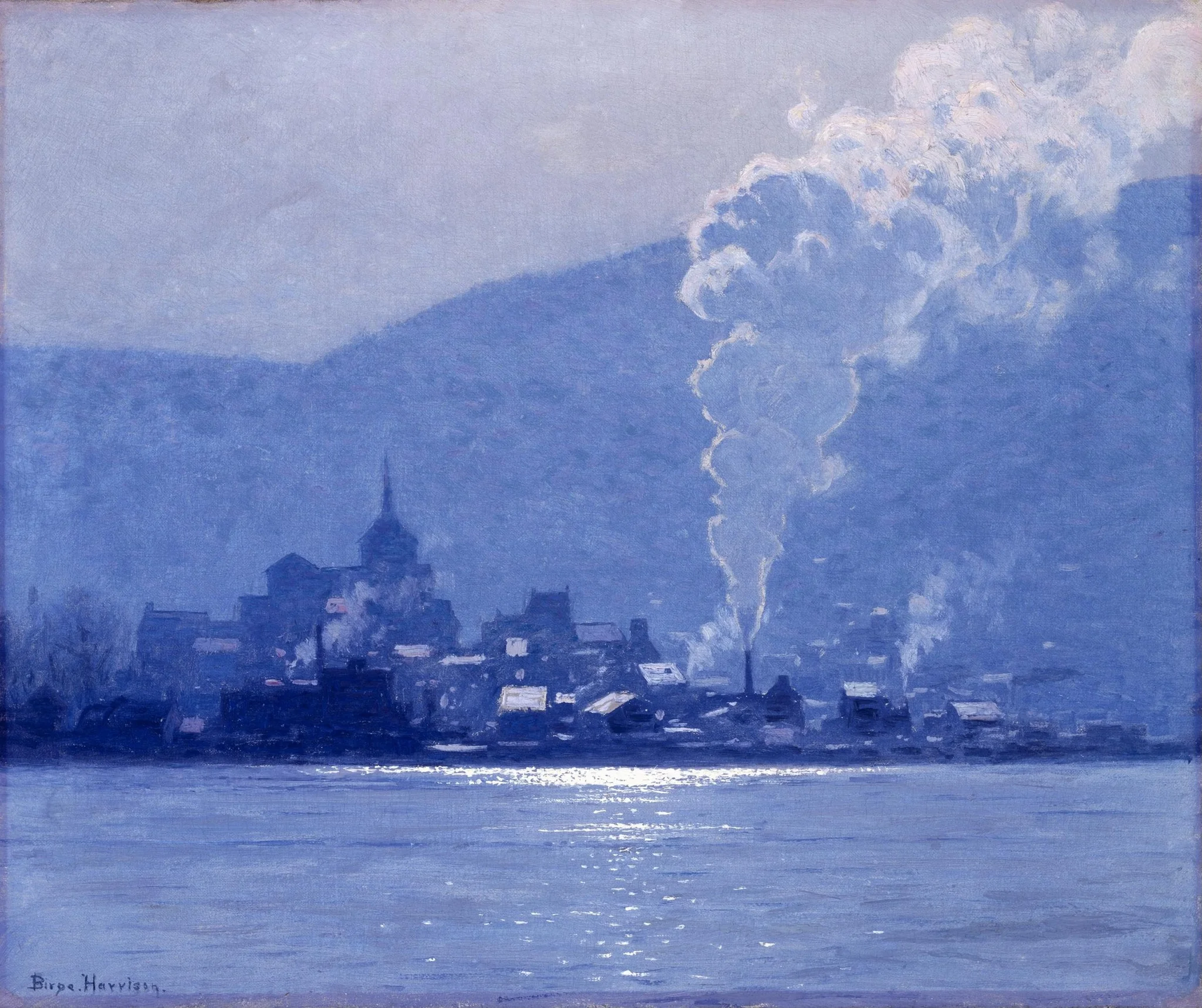 A Puff of Steam, by L. Birge Harrison, oil, 1910