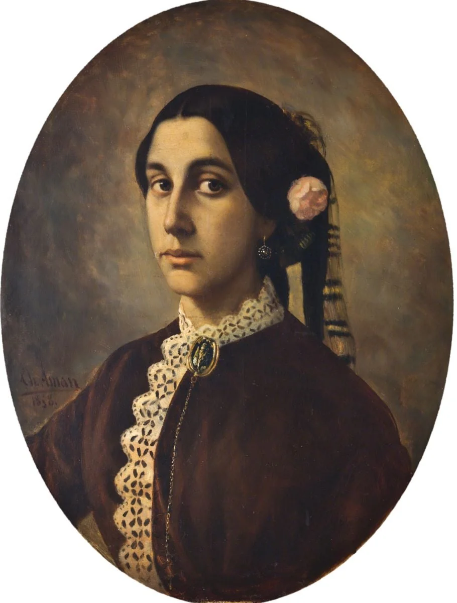 Portret de femeie, by Theodor Aman, 1858