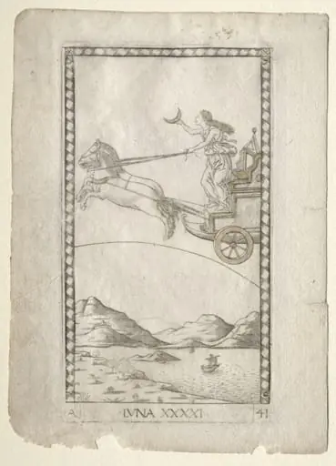 Luna (from the Tarocchi, series A:  Firmaments of the Universe, #41)