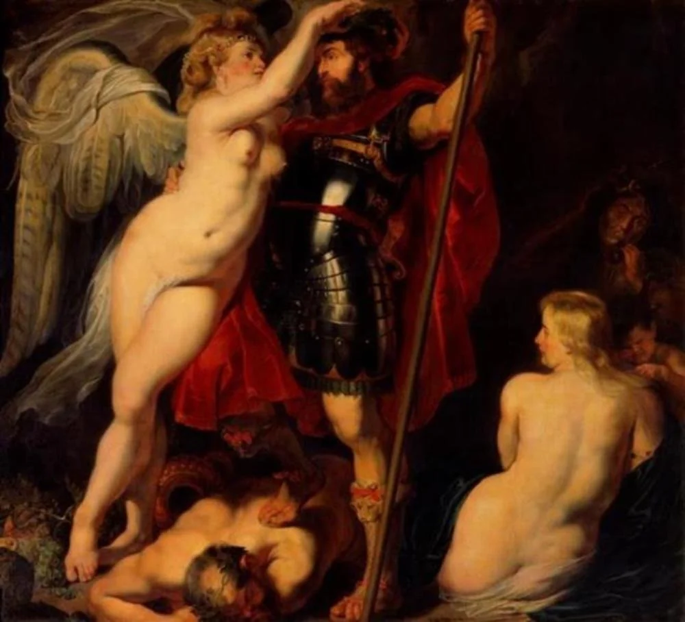 Crowning the Hero, by Peter Paul Rubens, oil, 1615