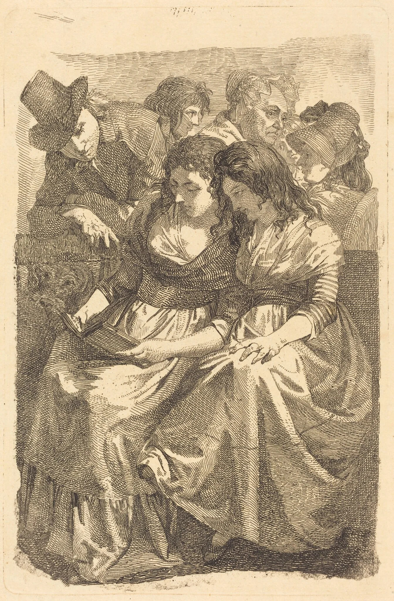 Schadow and His Family, by Johann Gottfried Schadow, ink, 1794