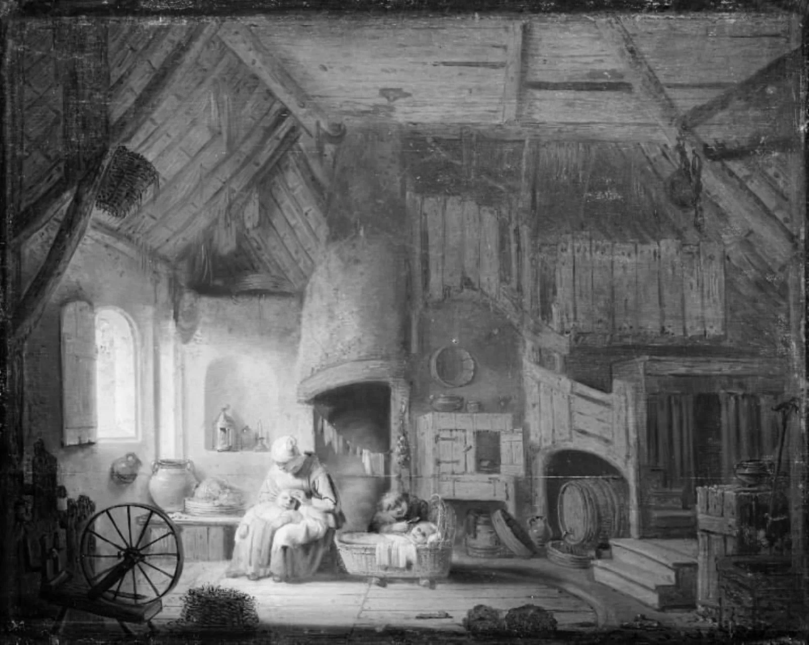 Room in a Dutch Peasant Cottage, by Unknown, 1643
