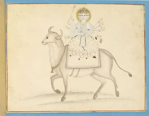 Shiva riding on Nandi
