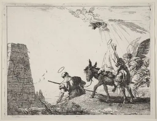 The Flight with Obelisk at the Left