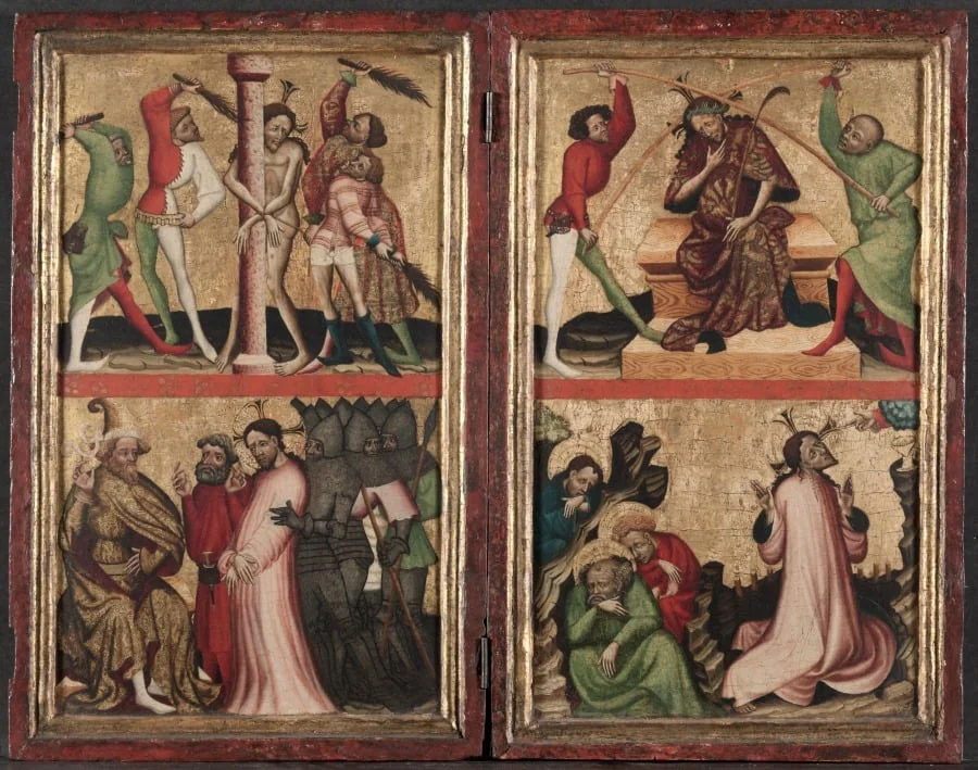 Diptych with the Passion of Christ, by Unknown, unspecified, 1400