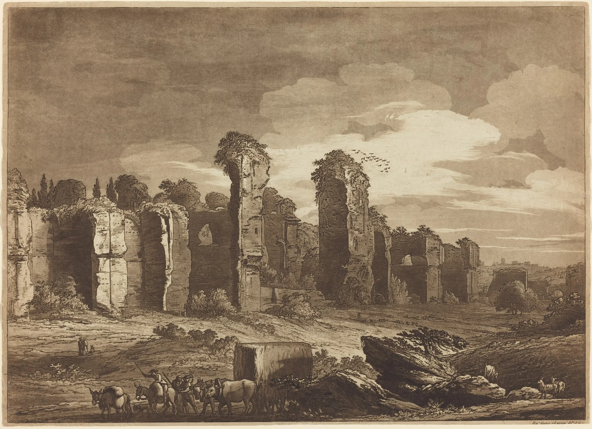 View of the Remains of Caracalla's Baths, Taken from the Jesuits Gardens at Rome