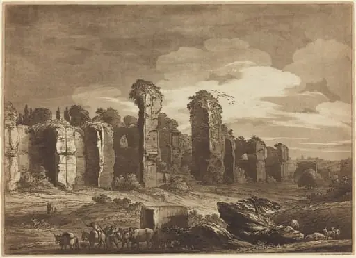 View of the Remains of Caracalla's Baths, Taken from the Jesuits Gardens at Rome