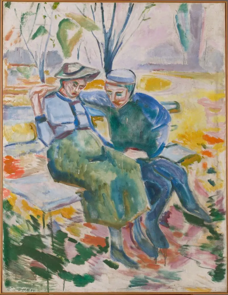 Two People on a Bench