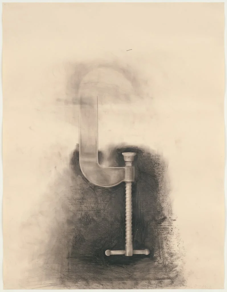 Untitled, by Jim Dine, charcoal, 1973