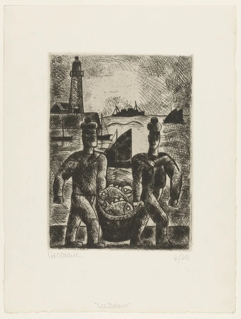 Untitled, by Marcel Gromaire, ink, 1941