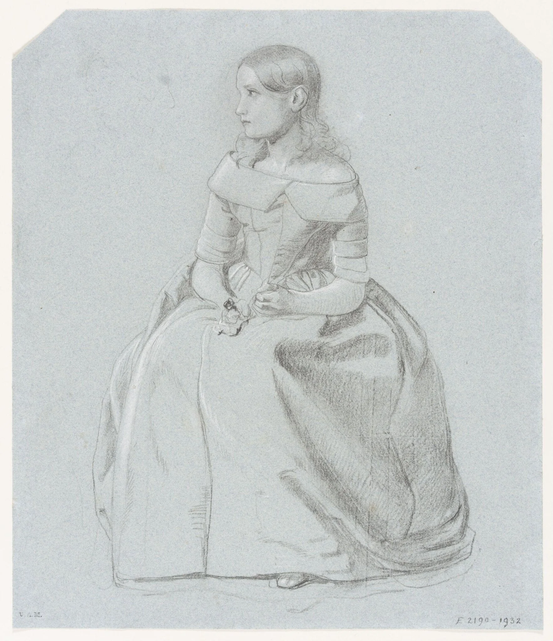 Study of a young woman seated