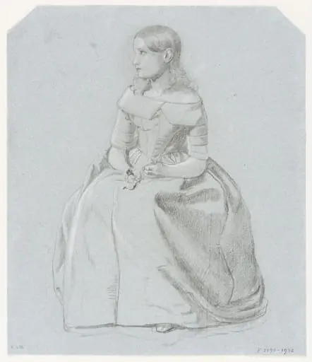 Study of a young woman seated