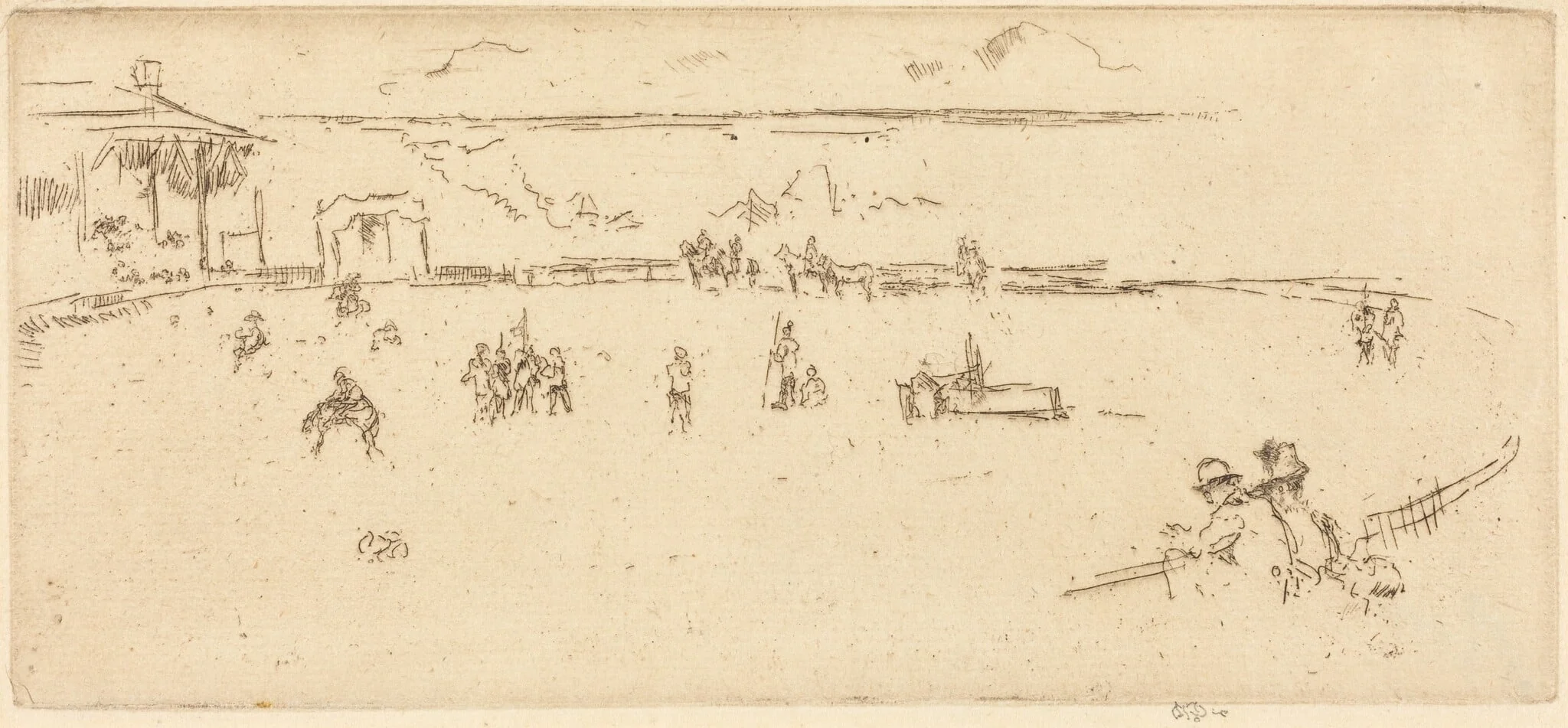 Bucking Horse, by James McNeill Whistler, ink, 1887