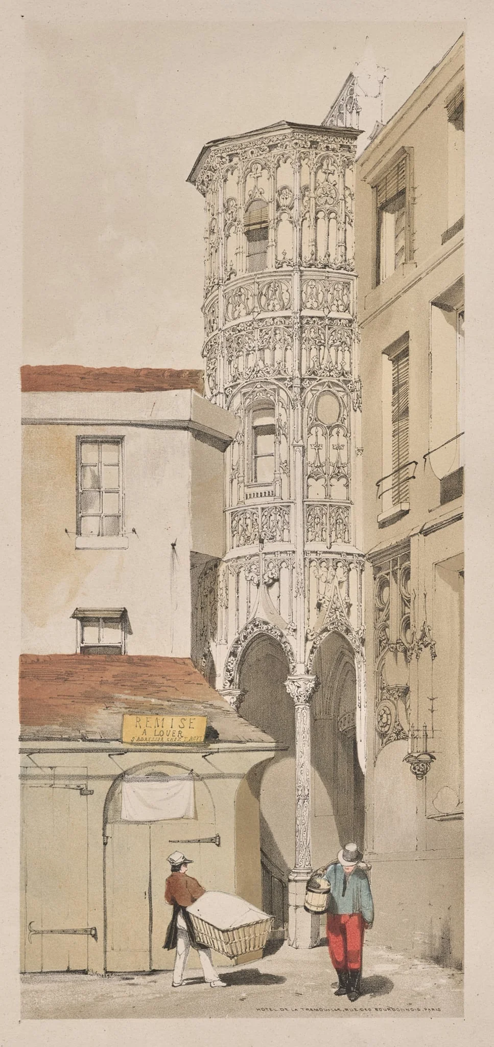 Picturesque Architecture in Paris, Ghent, Antwerp, Rouen:  Hôtel de la Tremouille, Rue des Bourbonnois, Paris