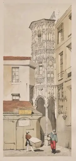 Picturesque Architecture in Paris, Ghent, Antwerp, Rouen:  Hôtel de la Tremouille, Rue des Bourbonnois, Paris