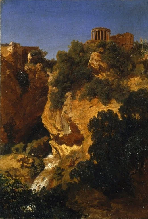 View at Tivoli, by Pierre Thuillier, oil, 1840