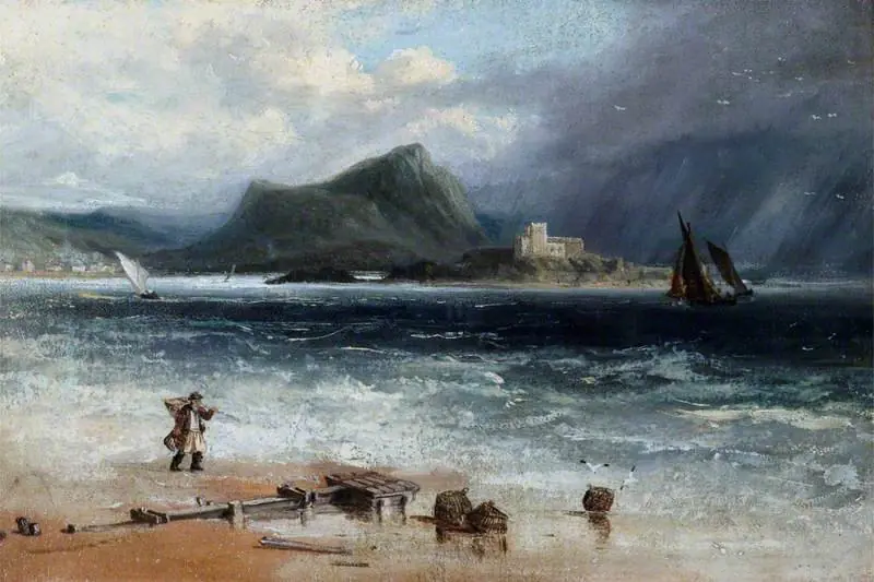 Coast Scene with a Shrimper