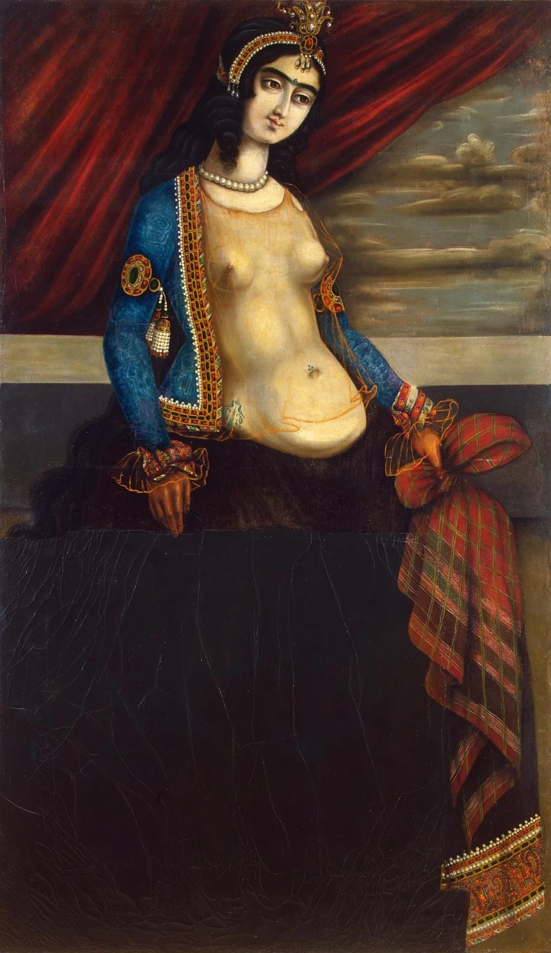 Woman Holding a Shawl, by Unknown, unspecified, 1850