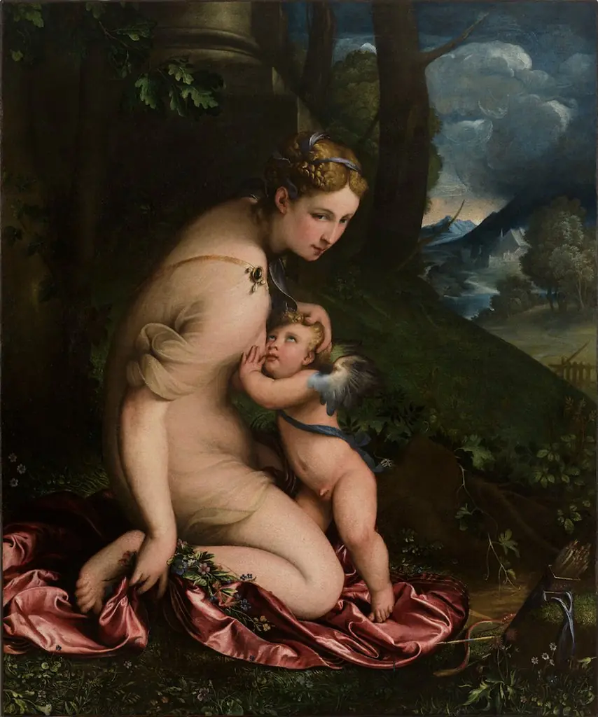Venus Suckling Cupido