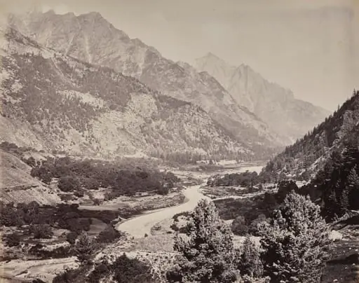 The Upper Himmalayahs. View in the Buspa Valley from Sangla
