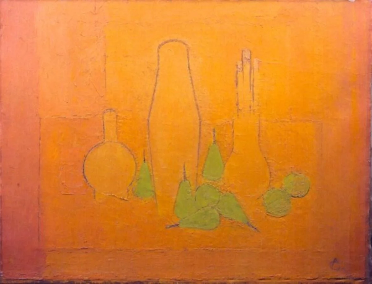 Natură statică cu pere, by Alexandru Ciucurencu, unspecified, 1950