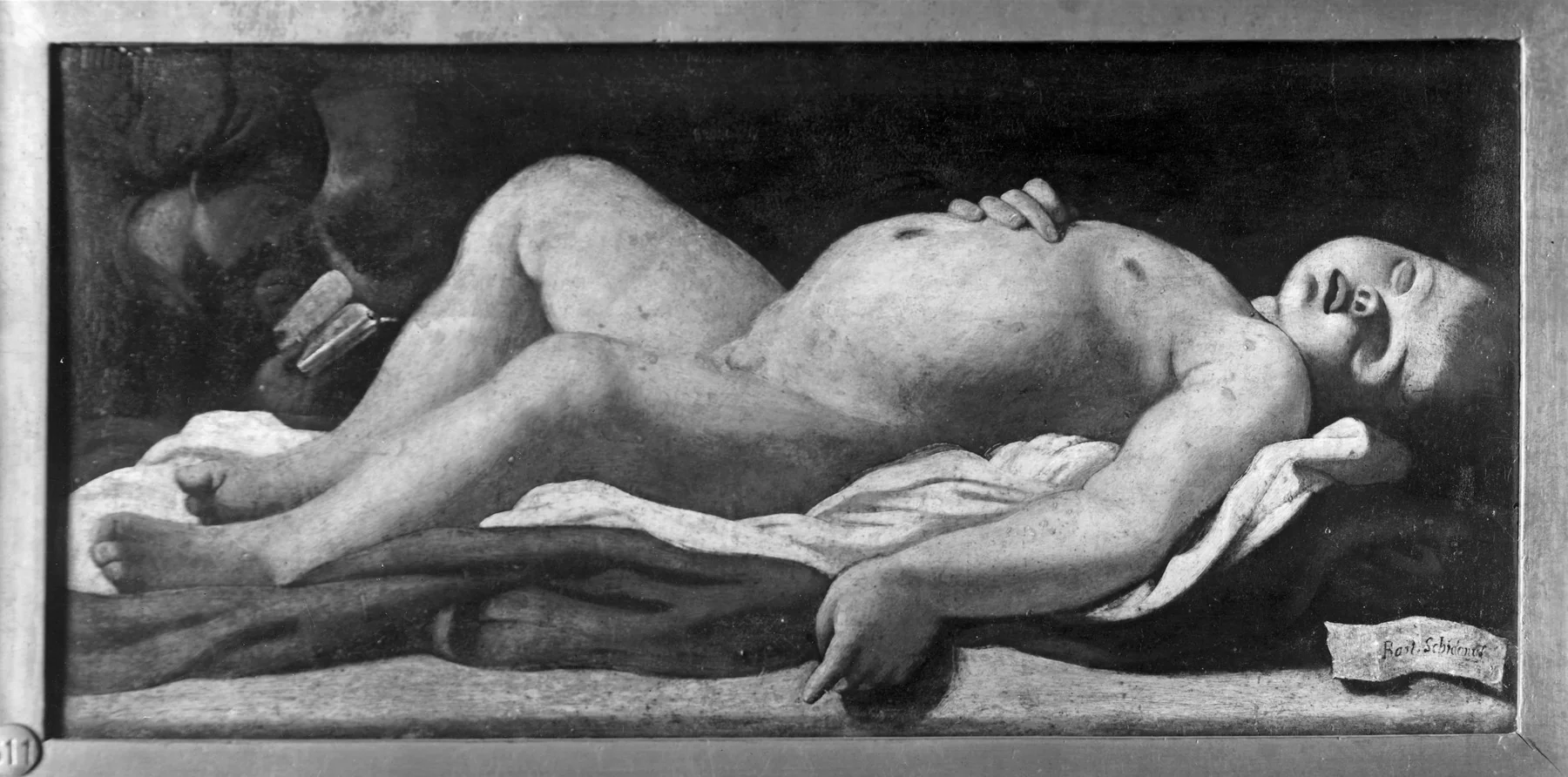 The Infant Christ Sleeping, by Bartolomeo Schedoni, oil, 1607