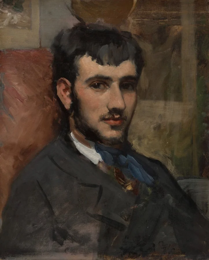 Portrait of Renoir, by Frédéric Bazille, unspecified, 1867