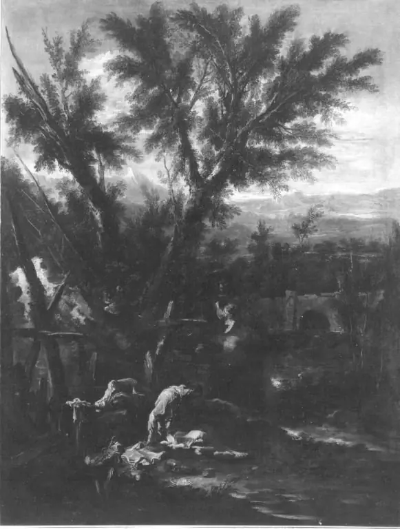 Landschaft mit Mönchen