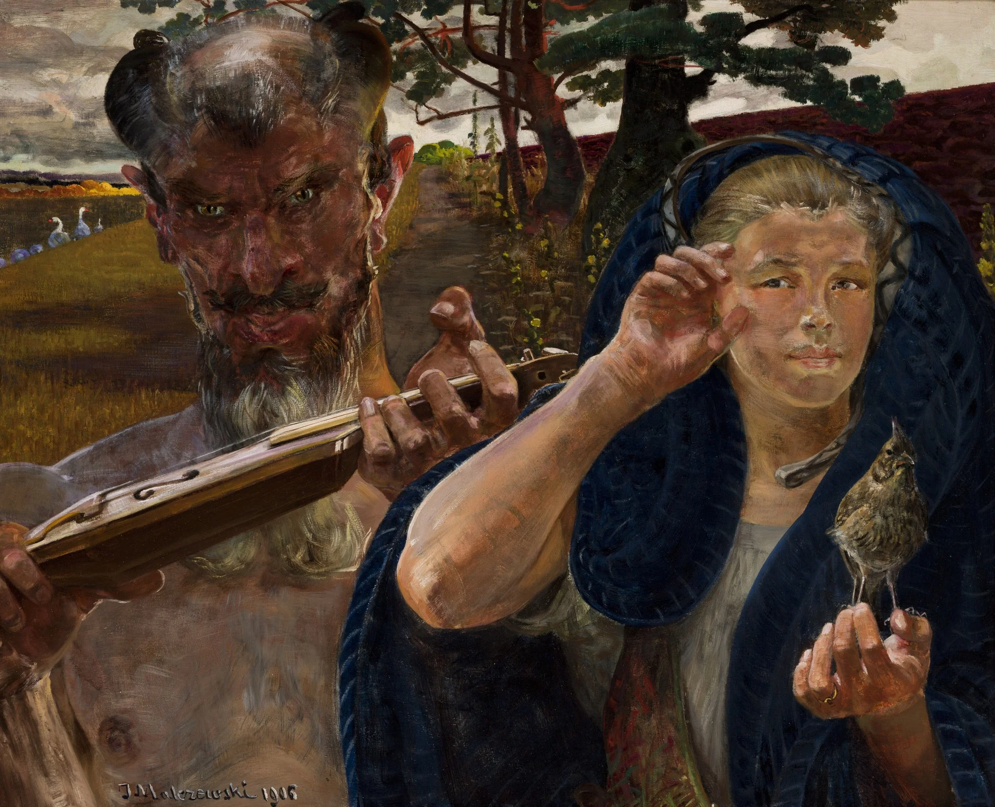Autumn Song, by Jacek Malczewski, oil, 1906