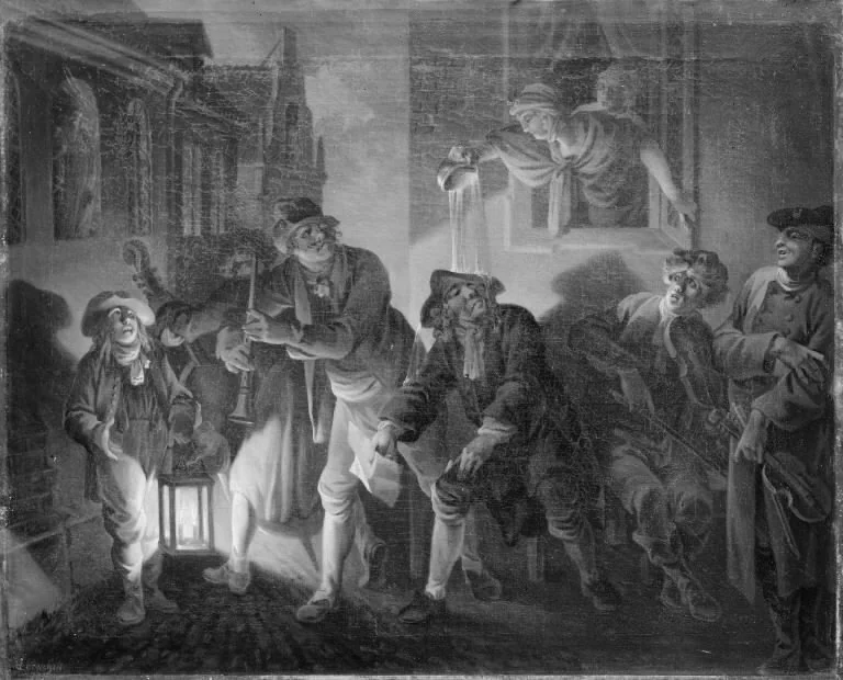 Den Vægelsindede, II akt, 16. scene, by Christian August Lorentzen, oil, 1798